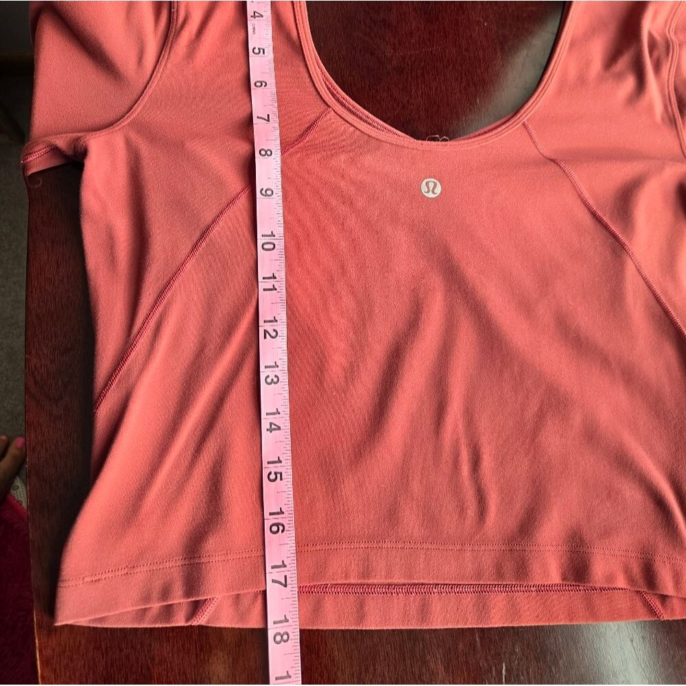 Lululemon Align™ Wide-Neck Long-Sleeve Shirt *Crop - Rose/Terracotta 6/8 - Picture 5 of 5